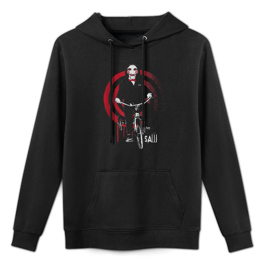 Saw Jigsaw on Bike Colorfast Hoodie