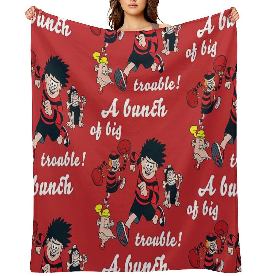 Dennis And Gnasher Essential T-shirt Easy Care Throw Blanket