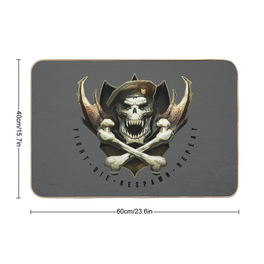 Black Ops Fight Die Respawn Repeat  Anti-Trip Bath Mat