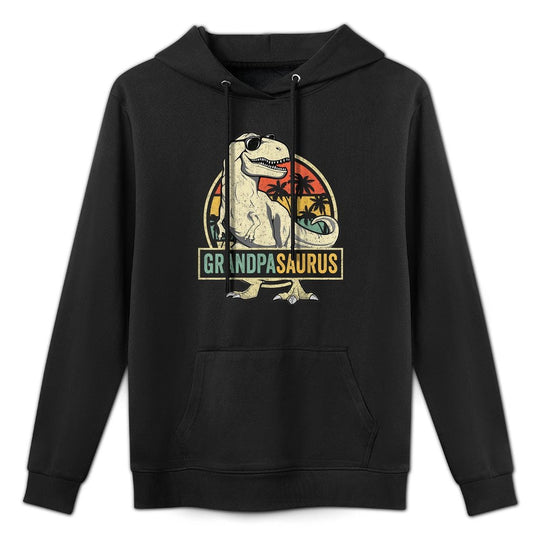 Grandpasaurus T Rex Dinosaur Grandpa Saurus Family Matching Shrink-Resistant Hoodie