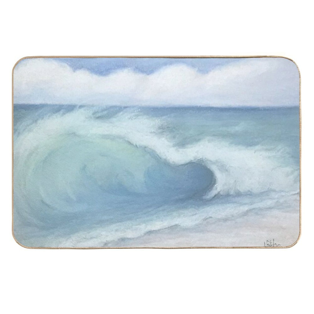 Sea Waves  Beach Decor  Odorless Bath Mat