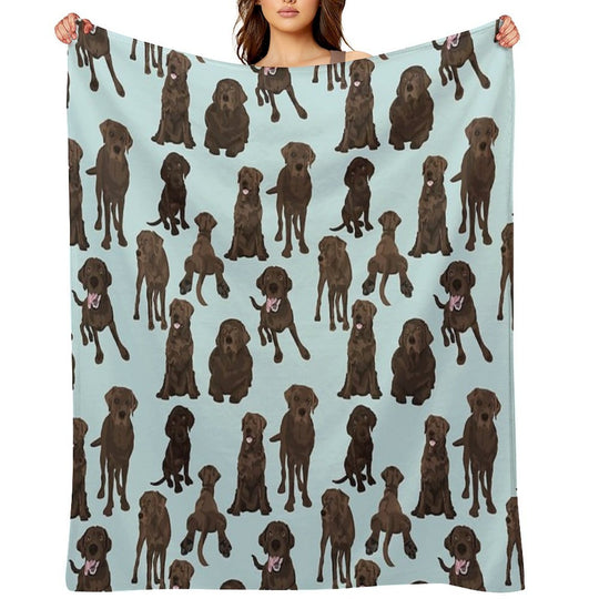Chocolate Lab Gift-ready Throw Blanket