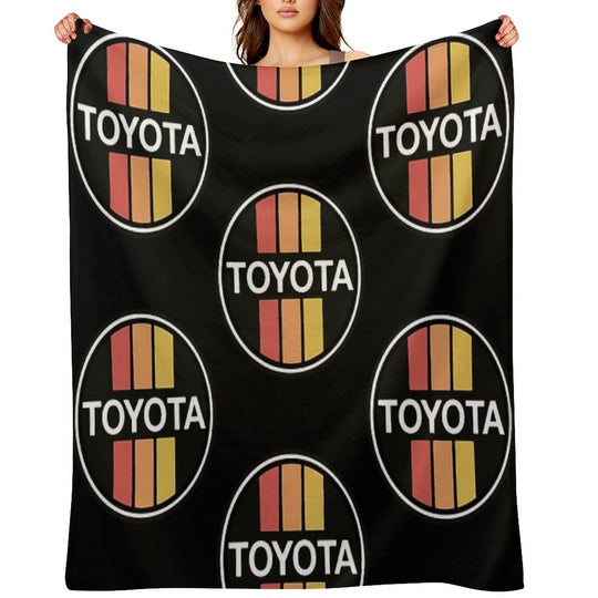 Vintage 70s TOYOTA Cars Japan Shrink-resistant Throw Blanket