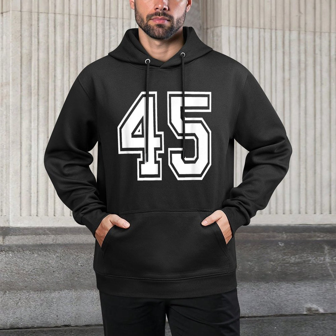 Number 45 45th Birthday Gift Player Team Numbered Jersey Versatile Streetwear Hoodie
