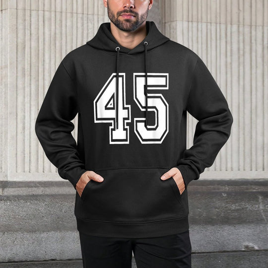 Number 45 45th Birthday Gift Player Team Numbered Jersey Versatile Streetwear Hoodie