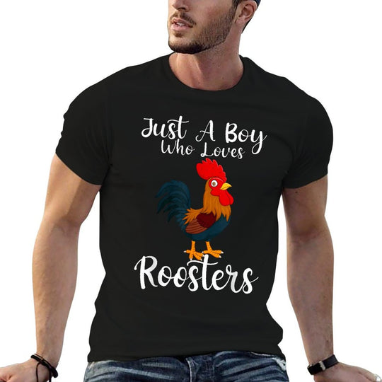 Just A Boy Who Loves Roosters Funny Rooster Lover Boys Kids  Moisture-wicking T-Shirt