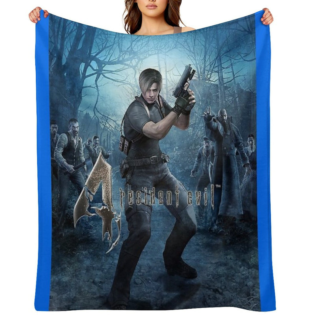 Resident Evil 4 Leon Machine-washable Throw Blanket