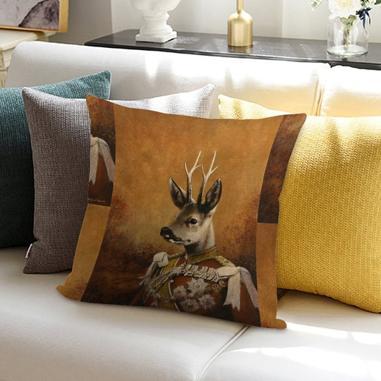 Regal Roe Deer Soft Decorative Cover Throw Pillow