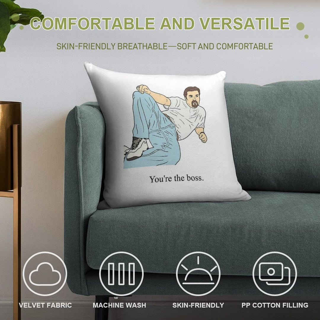 David Brent  You're The Boss Soft Home Decor Throw Pillow