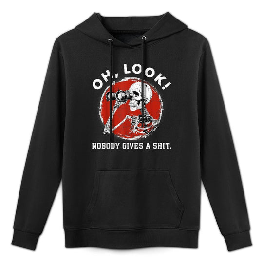 Oh Look Nobody Gives A Skeleton Funny Generation X Layering Staple Hoodie