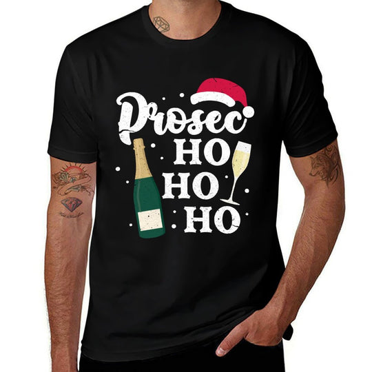 Prosec Ho Ho Ho Funny Presecco Christmas Vacation Sweatshirt  Lightweight T-Shirt