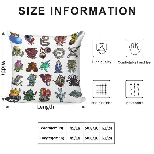 Terrarias All Boss Soft Bedroom Essential Throw Pillow