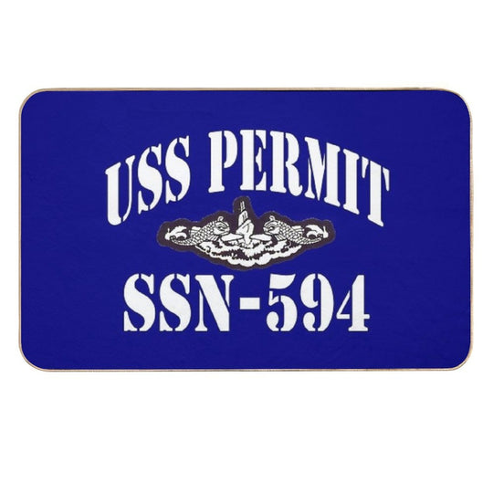 USS PERMIT (SSN-594) SHIP'S STORE Durable Bath Mat