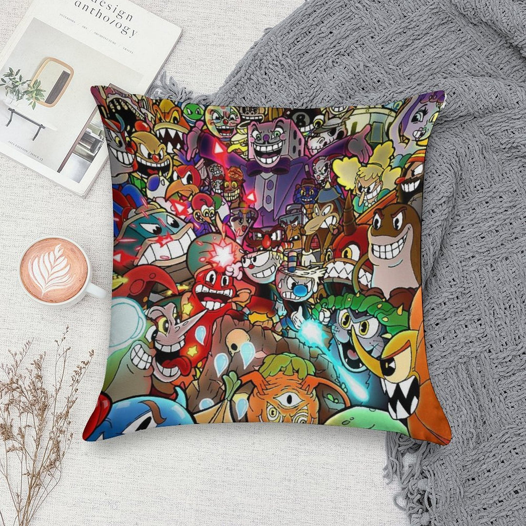 Cuphead Poster + Color Soft Style Accent Throw Pillow