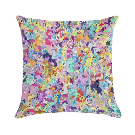 Everypony Mess Soft Anti-Pilling Throw Pillow