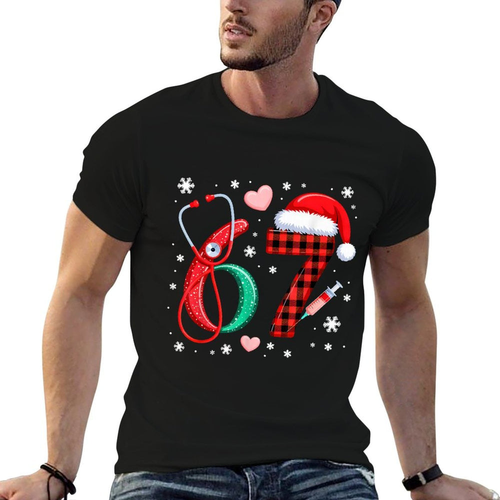 Funny 67 Meme Nurse Six Seven Nursing Festive Christmas  Affordable Price T-Shirt