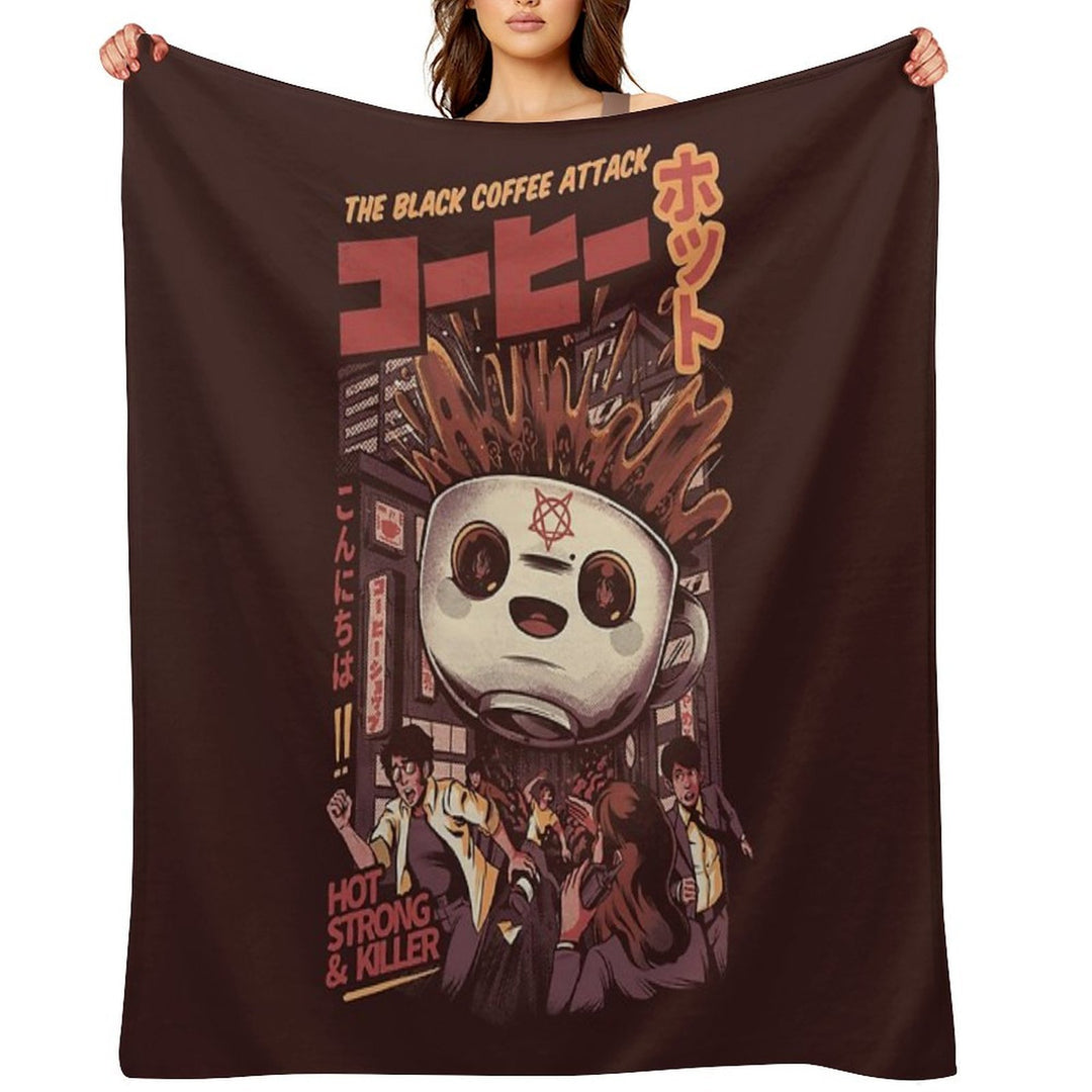 Black Magic Coffee Quick-dry Throw Blanket