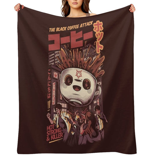 Black Magic Coffee Quick-dry Throw Blanket