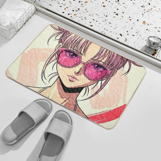 90s Anime Girl Design  Pet-Safe Bath Mat