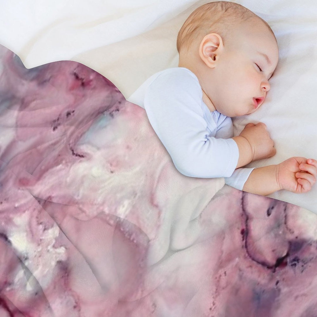 Liquid Mauve Abstract Compact Throw Blanket