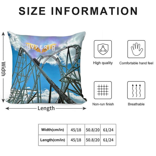 Thorpe Park Hyperia Soft Hidden Zipper Throw Pillow