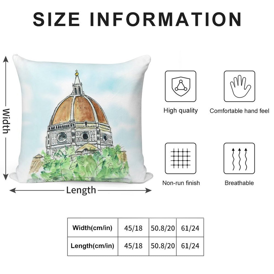 Florence Duomo Soft Washable Throw Pillow