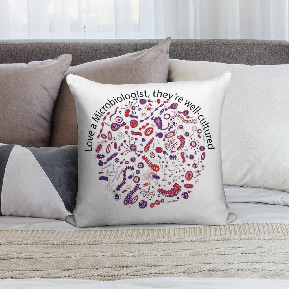 Love A Microbiologist Soft Luxury Feel Throw Pillow