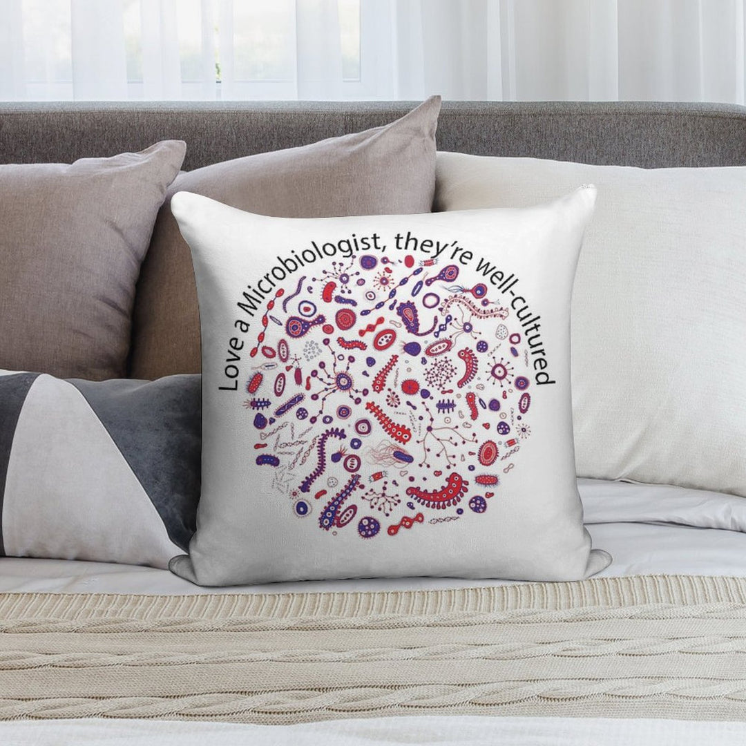 Love A Microbiologist Soft Luxury Feel Throw Pillow