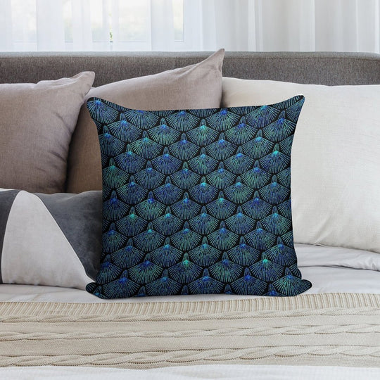 Peacock Soft Reinforced Edging Throw Pillow