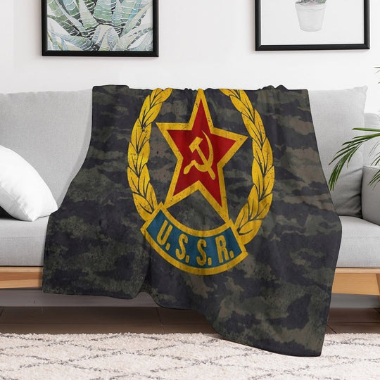 Soviet Union Classic Emblem All-season Throw Blanket