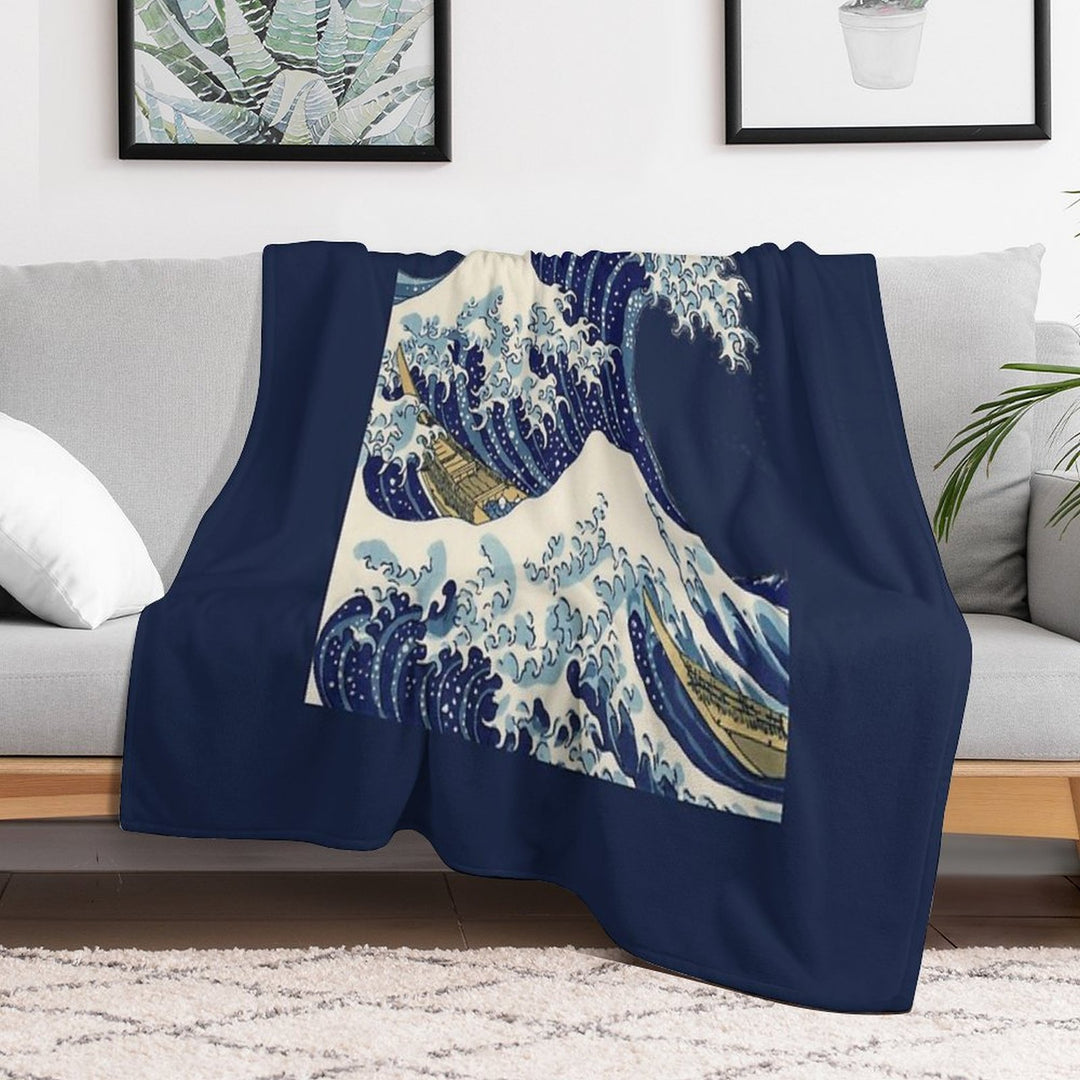 The Great Wave Off Kanagawa Transparent All-season Throw Blanket