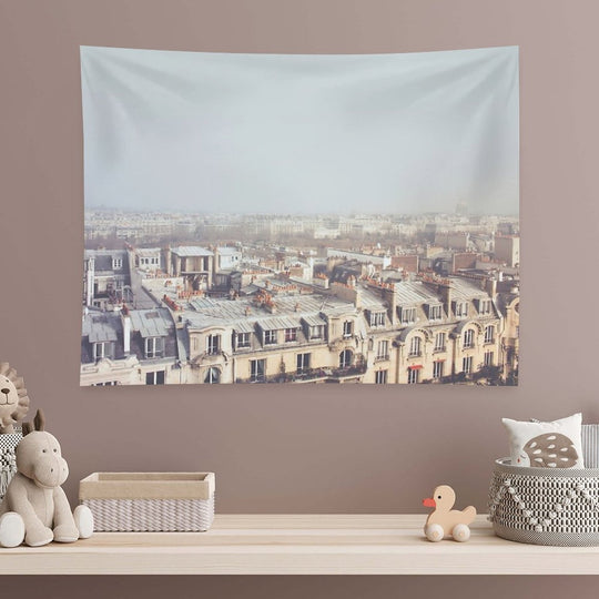Paris Morning Rooftops Tapestry