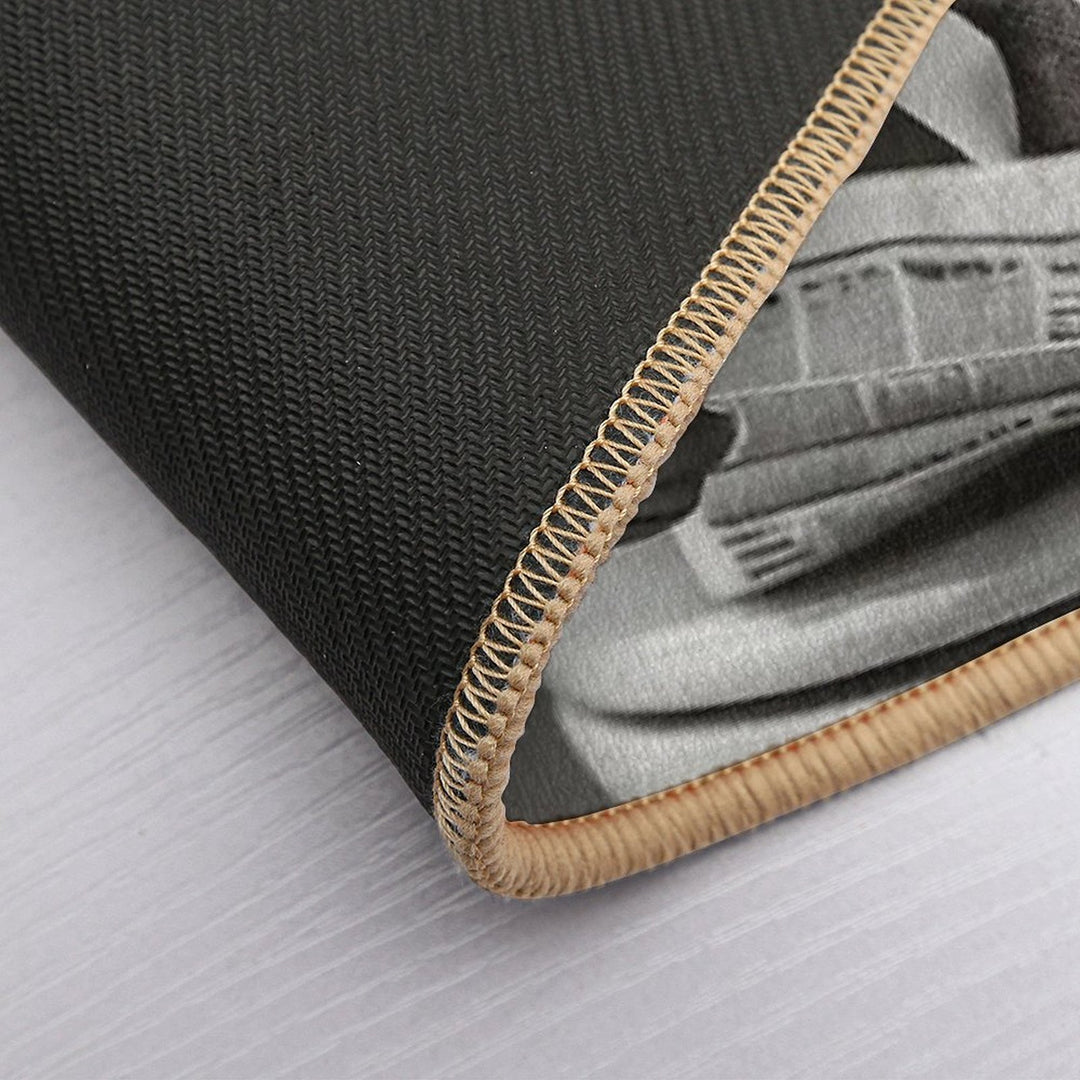 Guinea Pig Sitting on The Toilet Art  Fade-Resistant Bath Mat