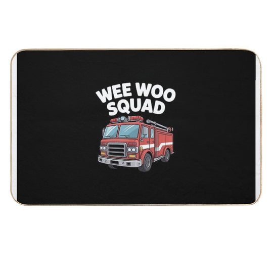 Fire Truck Fireman  Multi-Purpose Bath Mat