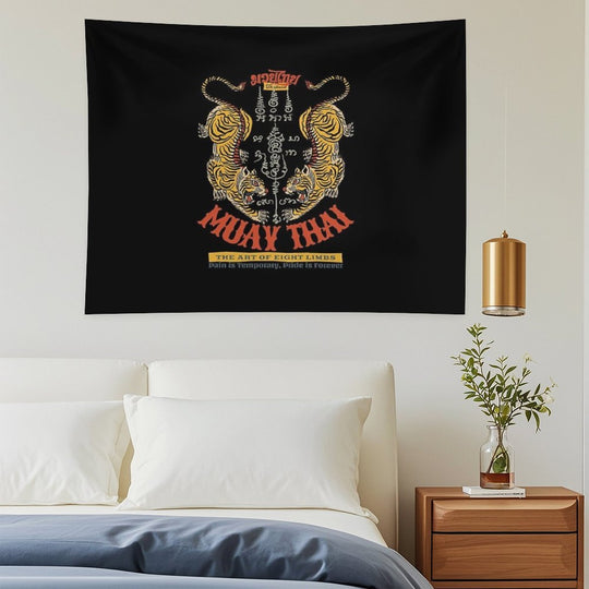Classic Muay Thai Tiger Tattoo Tapestry