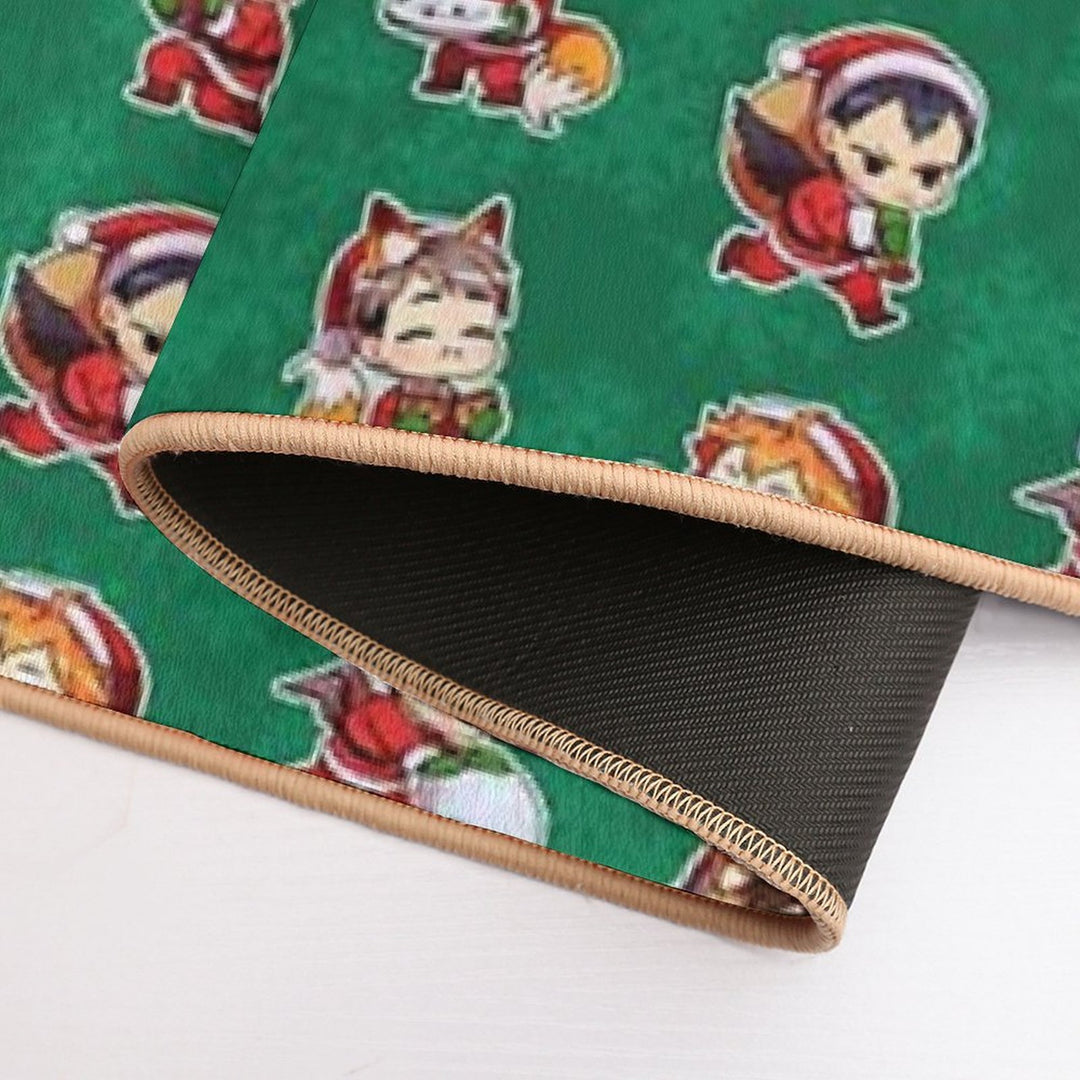 Christmas Volleyball  Slip-Resistant Bath Mat