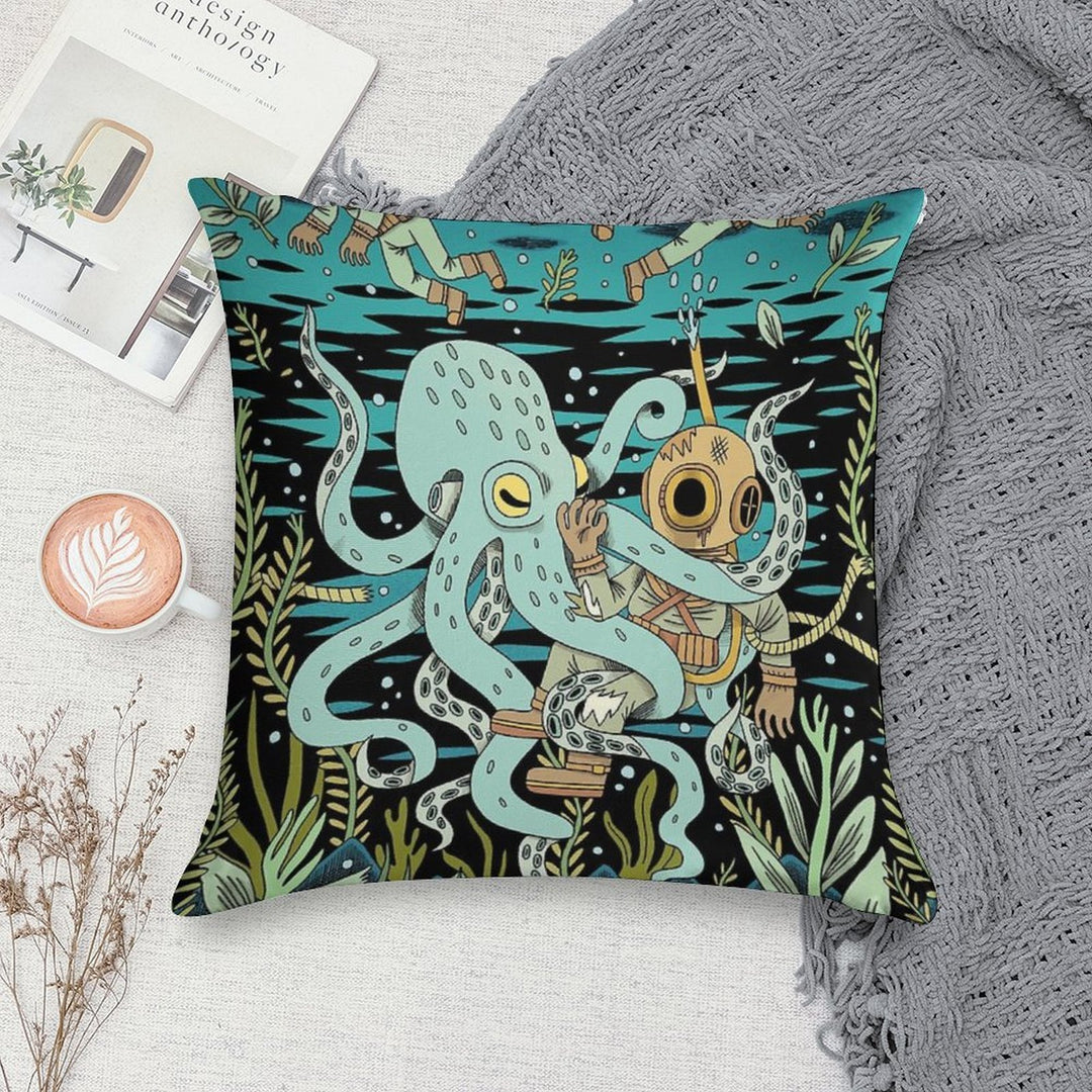 Diver Soft Gift Ready Throw Pillow