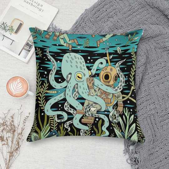 Diver Soft Gift Ready Throw Pillow