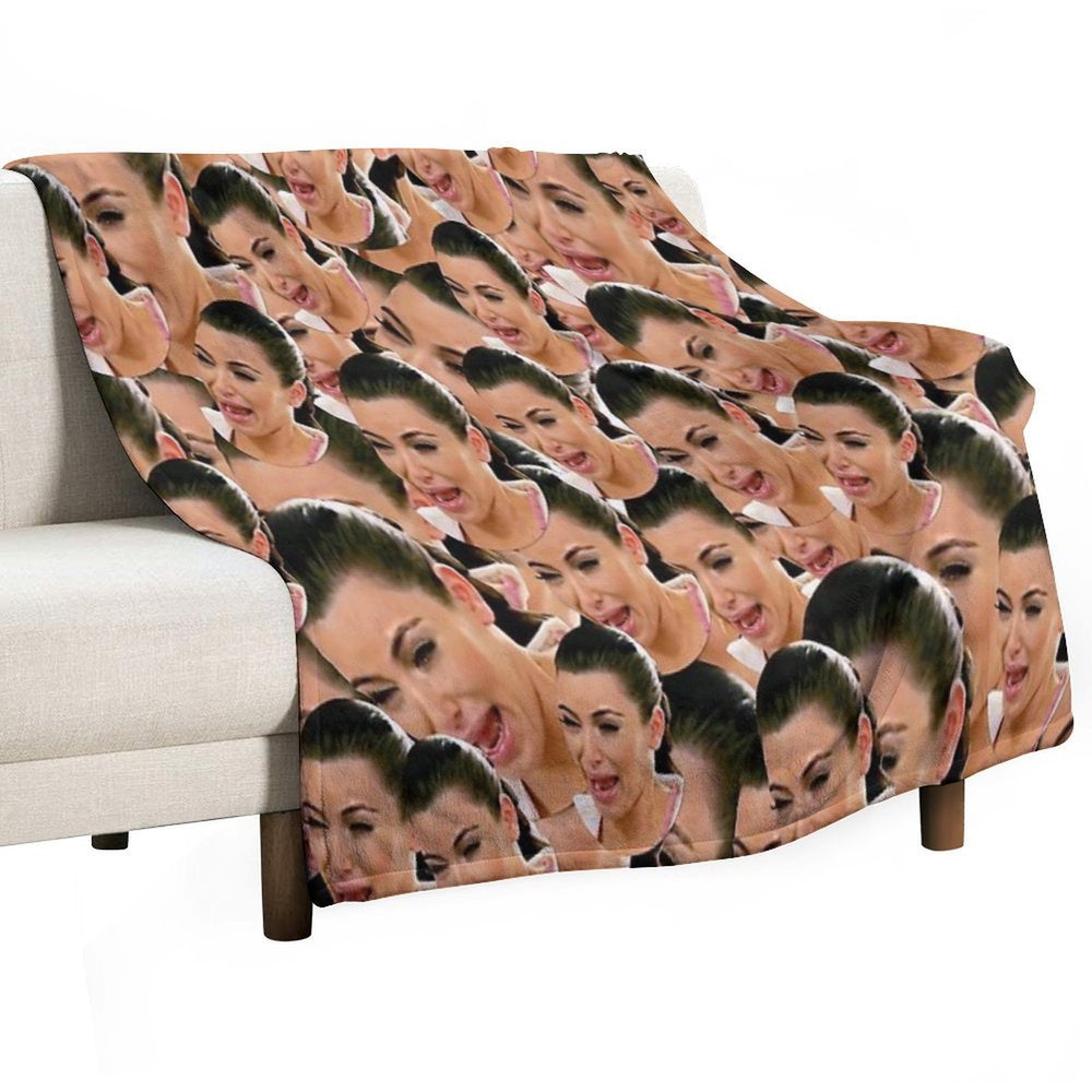 Crying Kim Kardashian Velvety-soft Throw Blanket