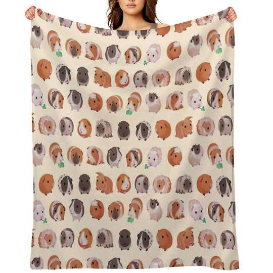 Guinea Pig Day - Bright Anti-pilling Throw Blanket