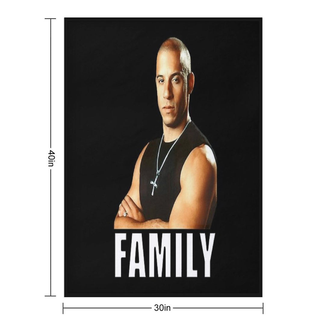 Dom Toretto Funny Man Travel-friendly Throw Blanket