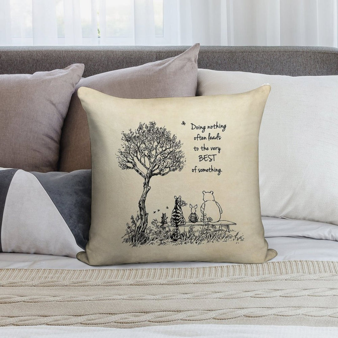 Winnie The Pooh And Friends ~ Doing Nothing Soft Short Plush Fabric Throw Pillow