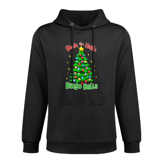 Deck The Halls Bingo Balls Christmas Tree Xmas Party All-Day Comfort Hoodie