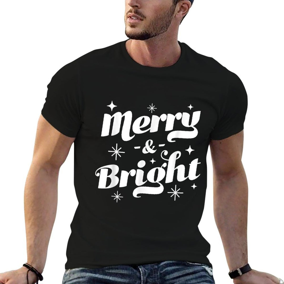 Merry And Bright - Cute Red Matching Family Christmas Pajama  Graphic-printed T-Shirt