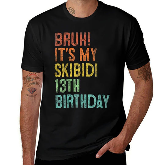 Bruh Its My Skibidi 13th Birthday Gifts 13 Years Old Boys  Lightweight T-Shirt