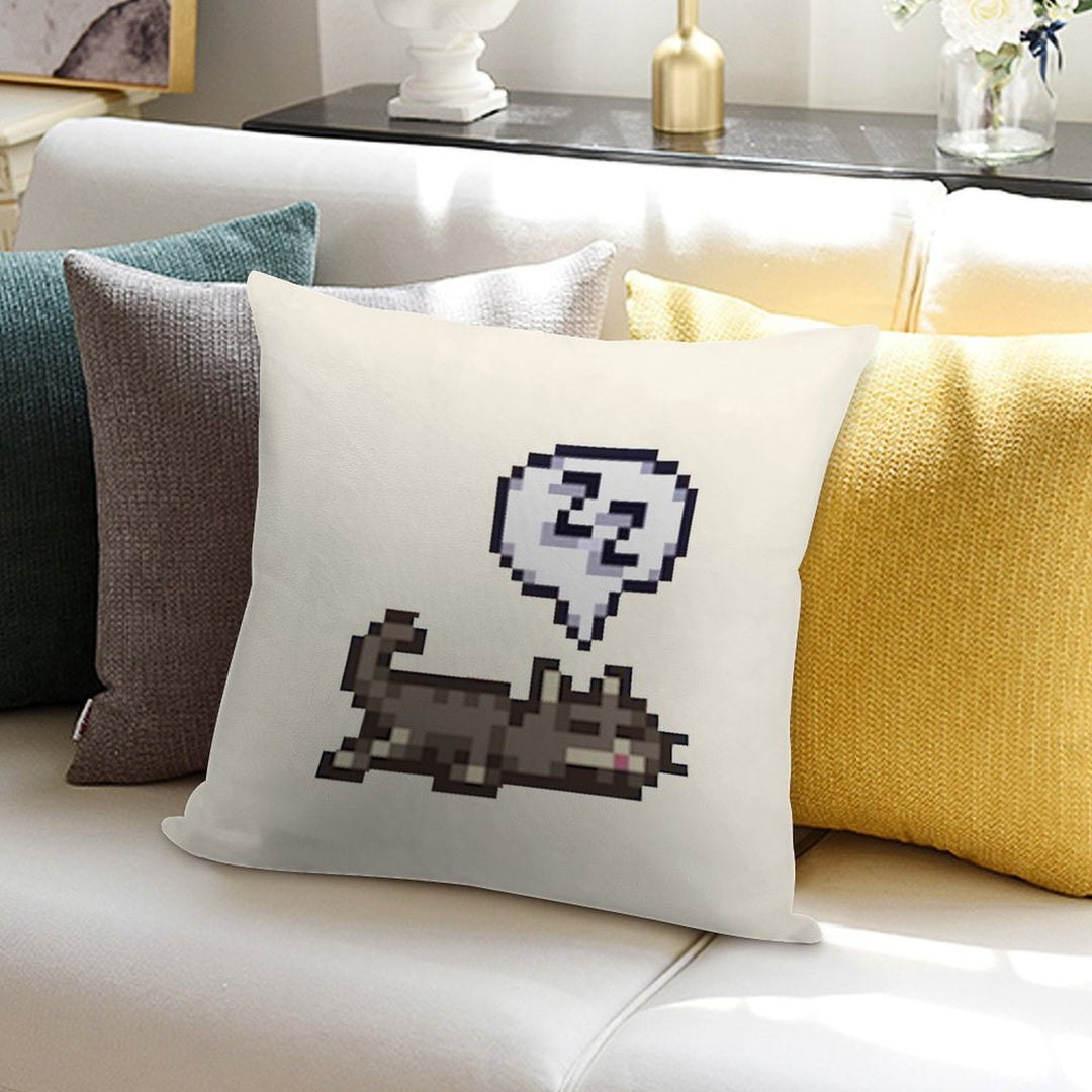 Stardew Valley Sleeping Cat Sploot Soft Style Accent Throw Pillow