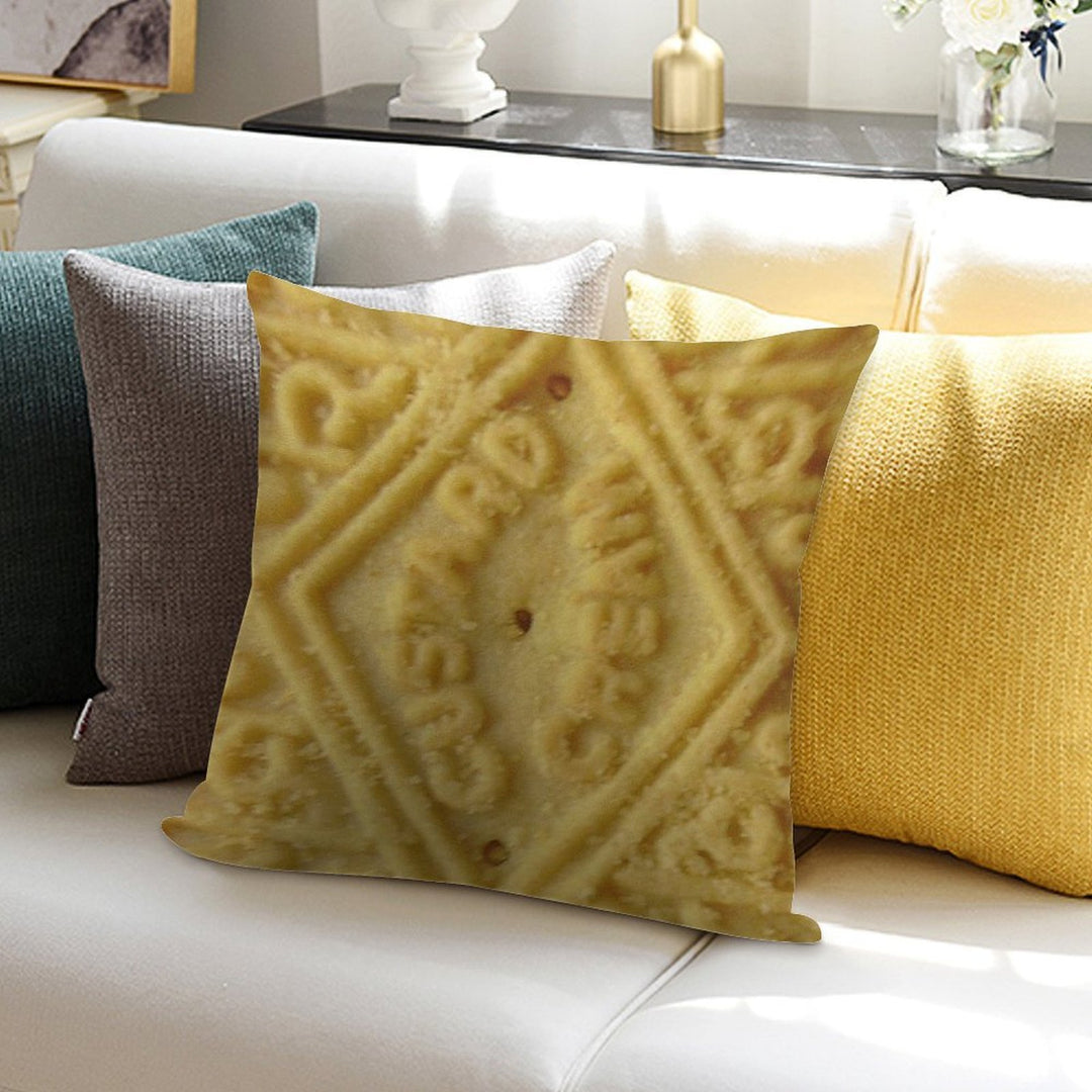 Custard Cream Soft Bedroom Essential Throw Pillow