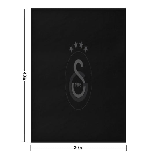 Galatasaray Black Sustainable Throw Blanket