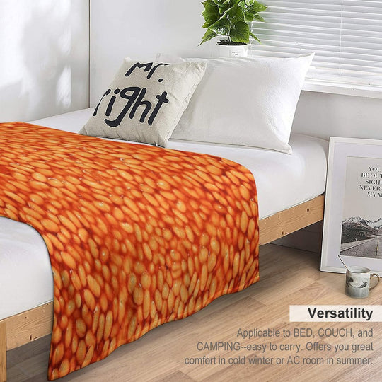 Baked Beans In Things Pattern Wrinkle-free Throw Blanket