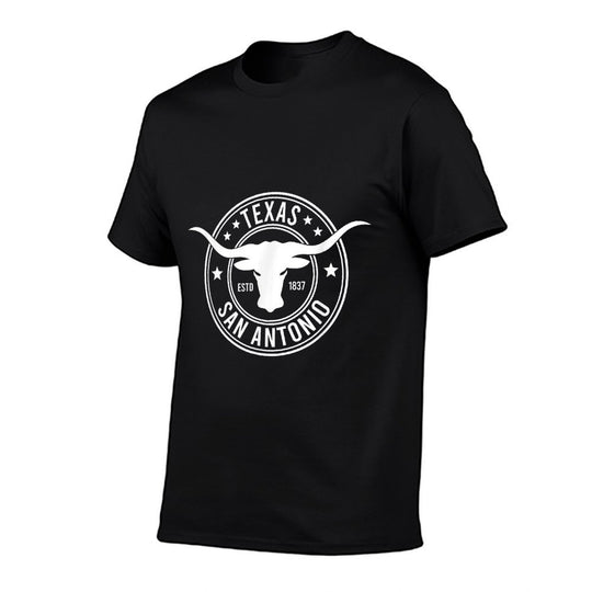 San Antonio Texas Black Heart, Unisex-Adults, Small,, Crew Neck  High-quality Stitching T-Shirt